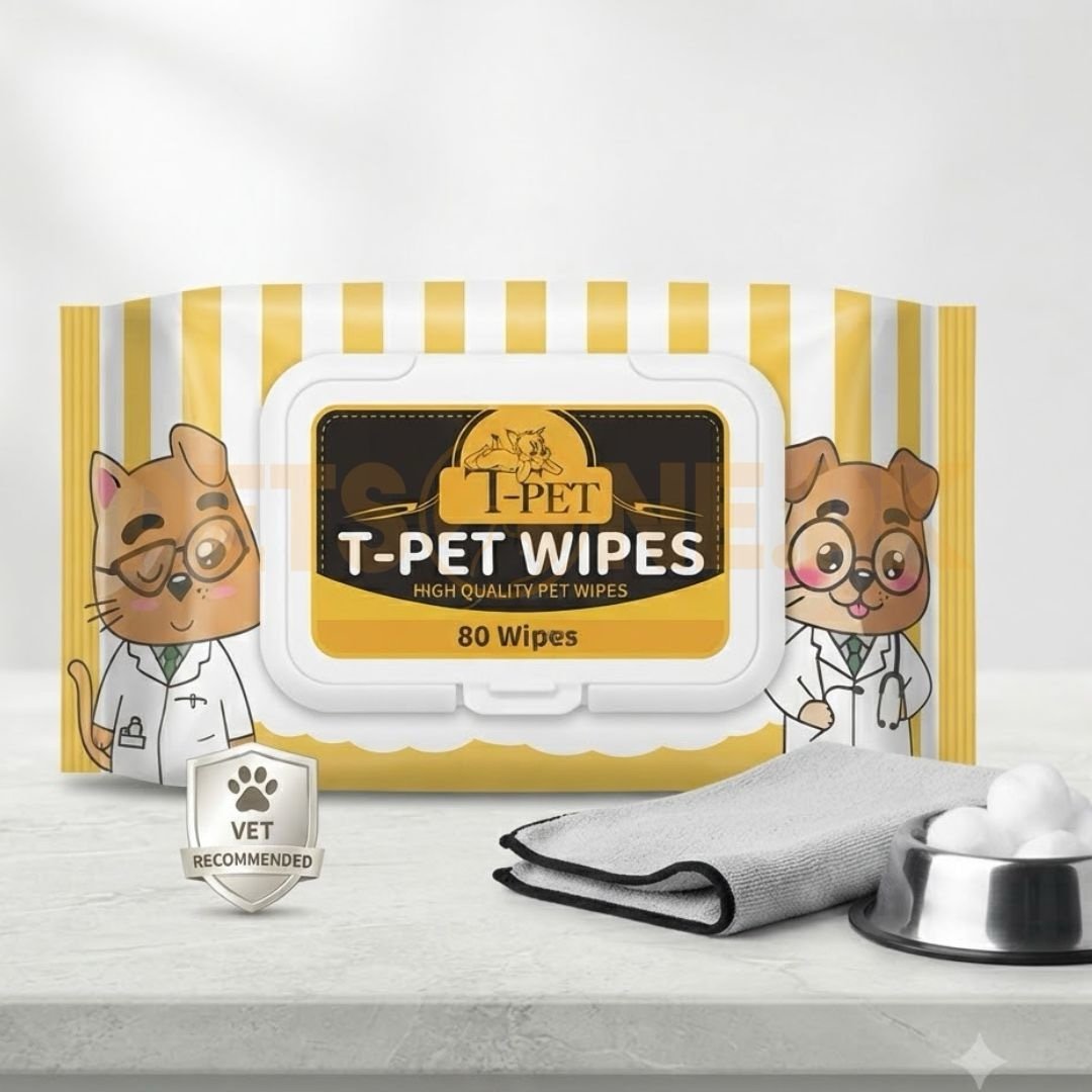 T - Pet Cleaning Wipes - 80 wipes