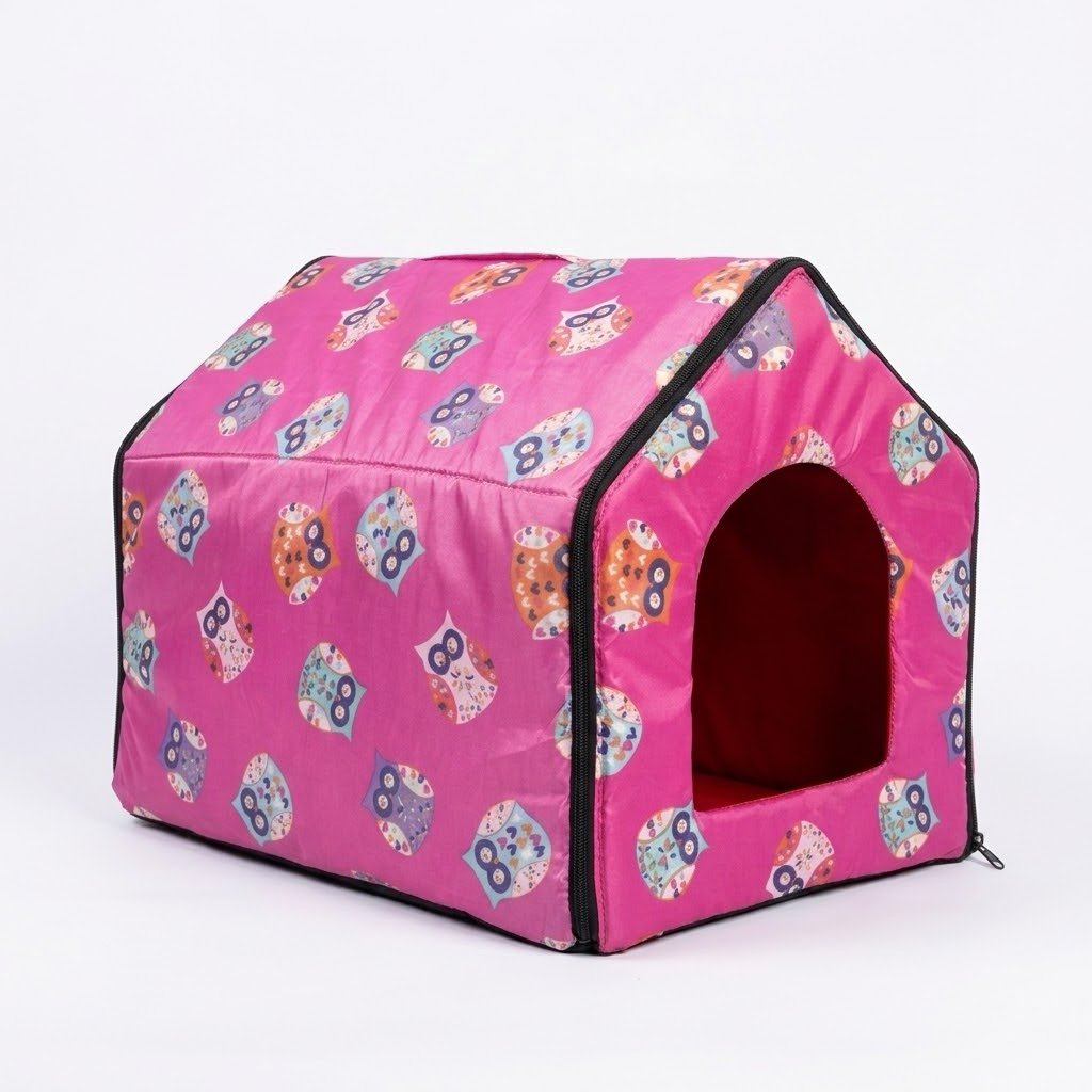 Pink Owl Hut house - medium
